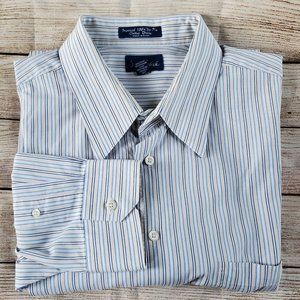 PAUL FREDRICK STRIPED BUTTON DOWN SHIRT
